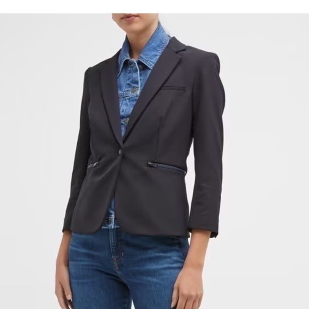 Veronica Beard Scuba Dickey Designer Jacket Blazer Navy classic Luxury sz 10